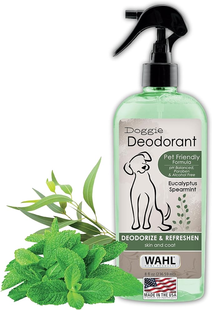 Wahl USA Cornflower Aloe Pet Deodorant Spray for All Dogs & Cats – Clean Fresh Smell Refreshes & Deodorizes – 8 oz - Model 820009A