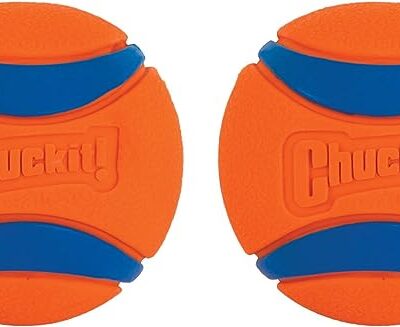 Chuckit! Ultra Ball Dog Toy, Medium (2.5 Inch Diameter) Pack of 2, for breeds 20-60 lbs