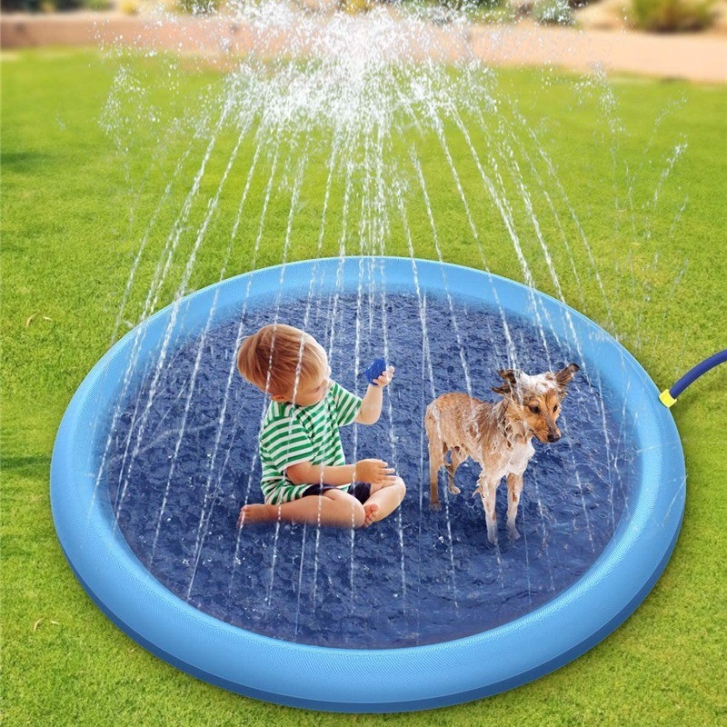 Non-Slip Splash Pad For Pet Dog Pool Summer Outdoor Water Toys Fun Backyard Fountain Play Mat - Image 2
