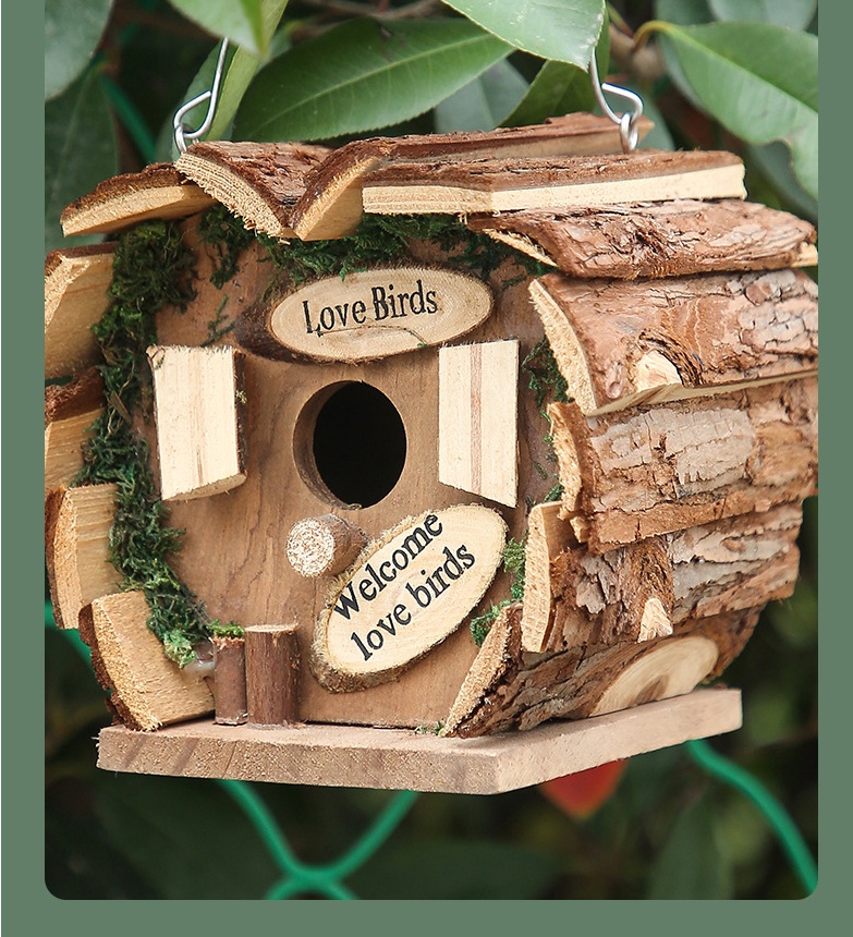 Wooden Ecological Hanging Type Breeding Box For Parrot Birds