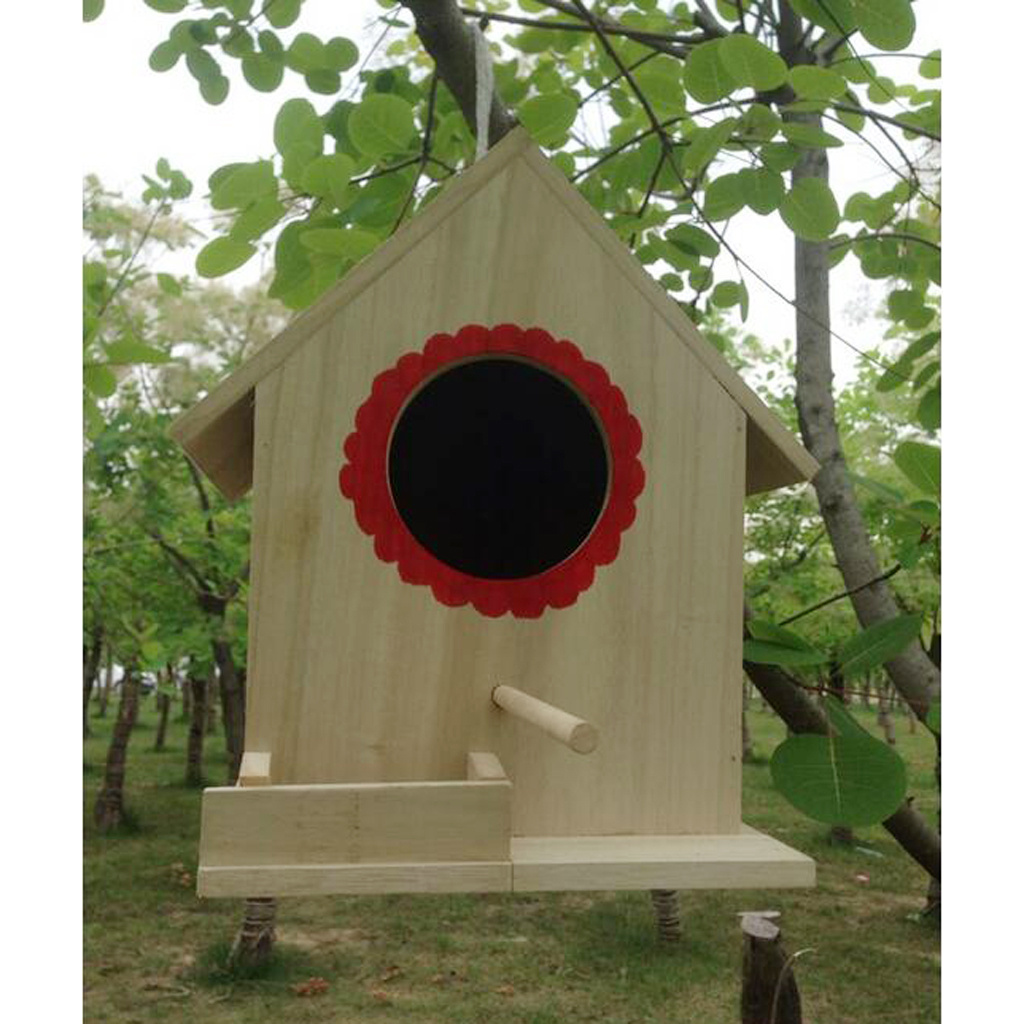 Outdoor Garden Wooden Parrot Bird Nest House - Image 5
