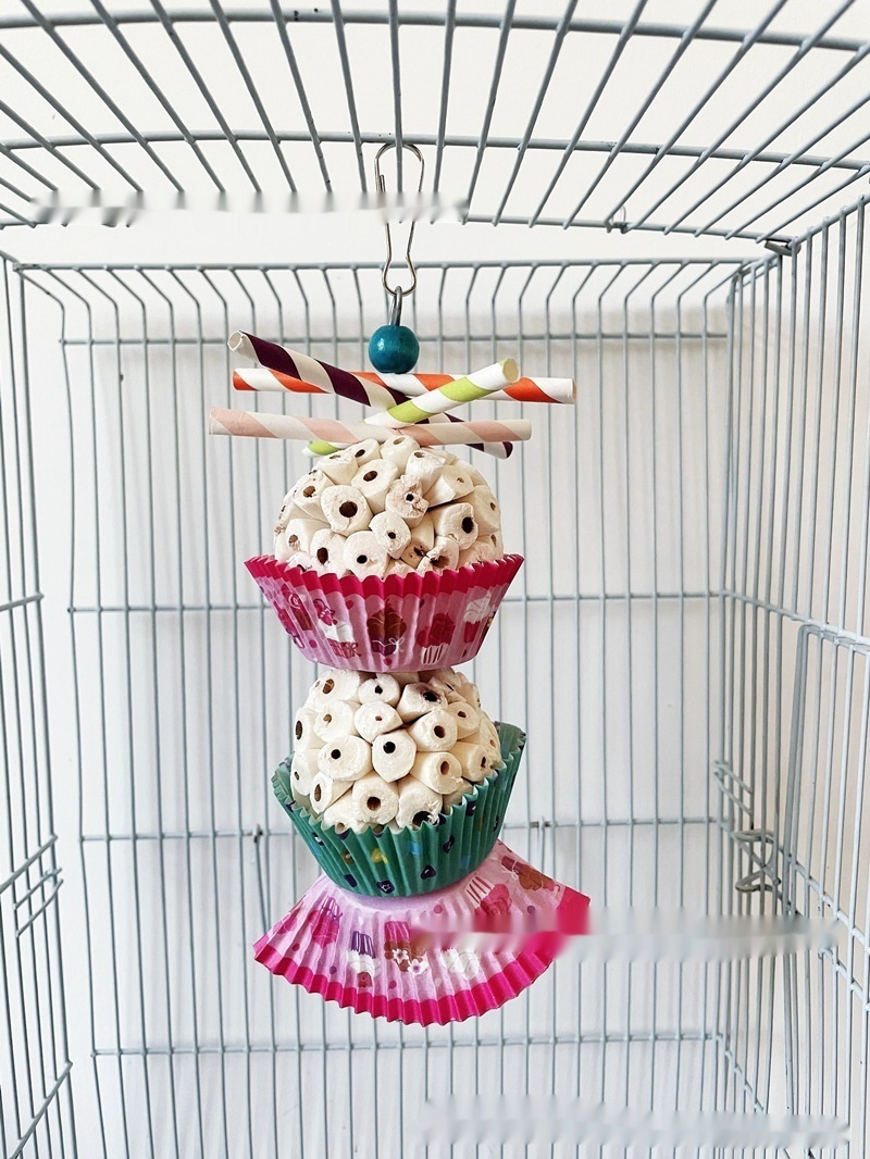 Parrot Toy Bird Edible Soft Ball Shredding Toy Relieving Boredom Chewing Bite Toy - Image 8