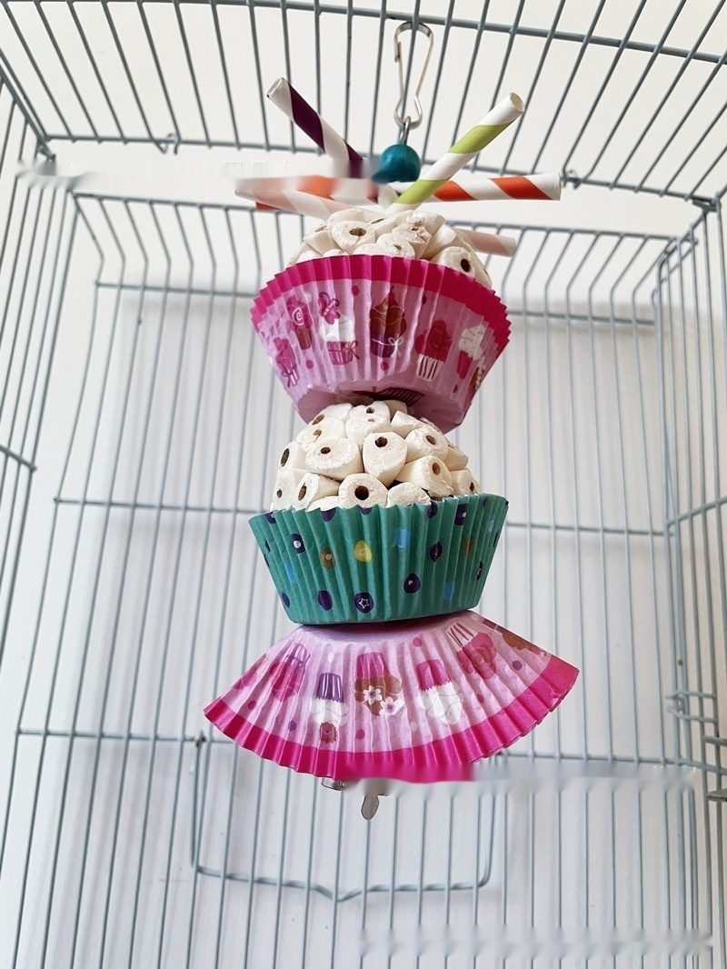 Parrot Toy Bird Edible Soft Ball Shredding Toy Relieving Boredom Chewing Bite Toy - Image 9