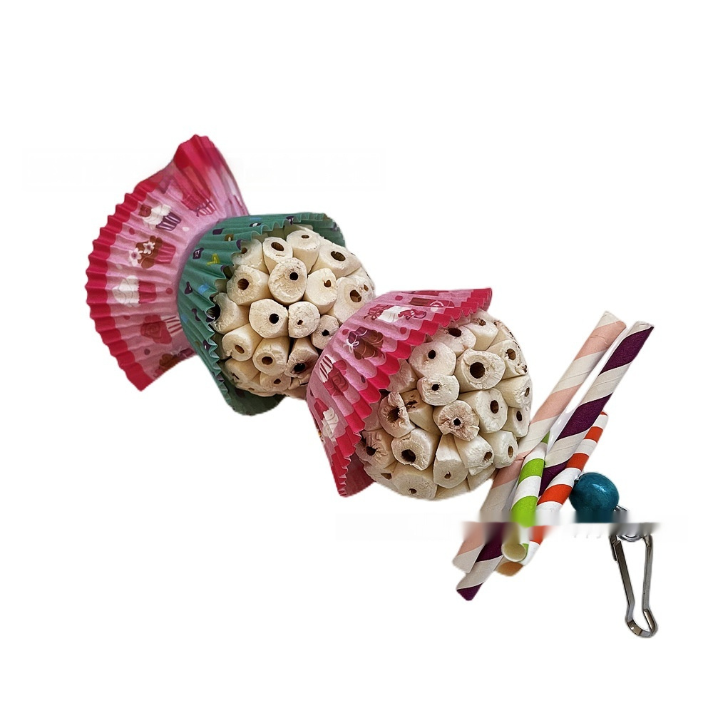 Parrot Toy Bird Edible Soft Ball Shredding Toy Relieving Boredom Chewing Bite Toy - Image 10