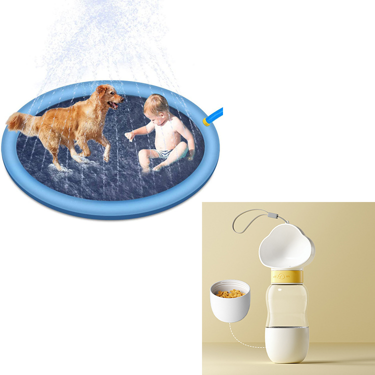 Non-Slip Splash Pad For Pet Dog Pool Summer Outdoor Water Toys Fun Backyard Fountain Play Mat - Image 7