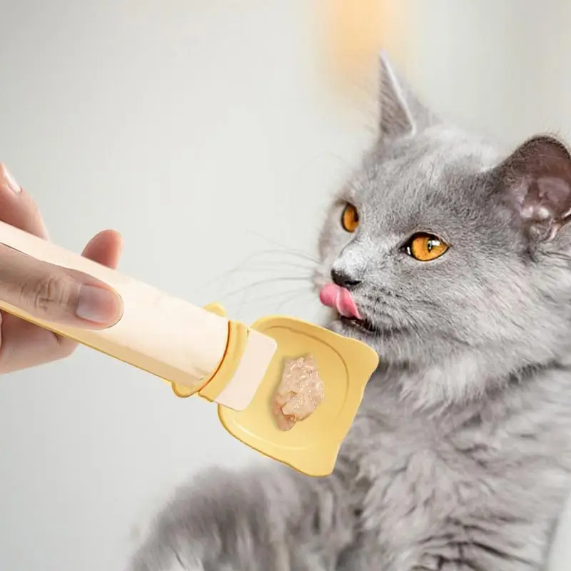 Cat Strip Feeder, Cat Strip Happy Spoon, Cat Wet Food Spoon Portable Cat Feeding Spoon Reuseable Cat Strip Spoon Lickable Pet Feeder Spoon Pets Cat Food Accessories, Cat Strip Squeeze Spoon - Image 8
