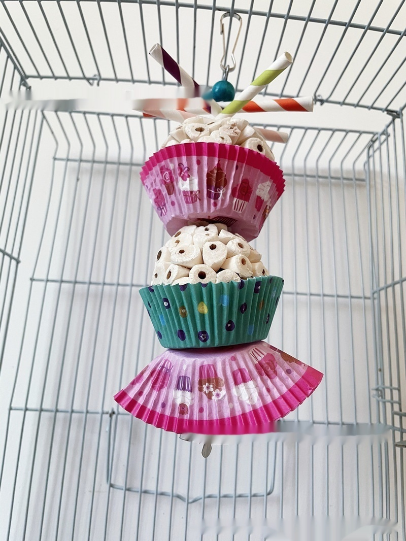 Parrot Toy Bird Edible Soft Ball Shredding Toy Relieving Boredom Chewing Bite Toy - Image 6