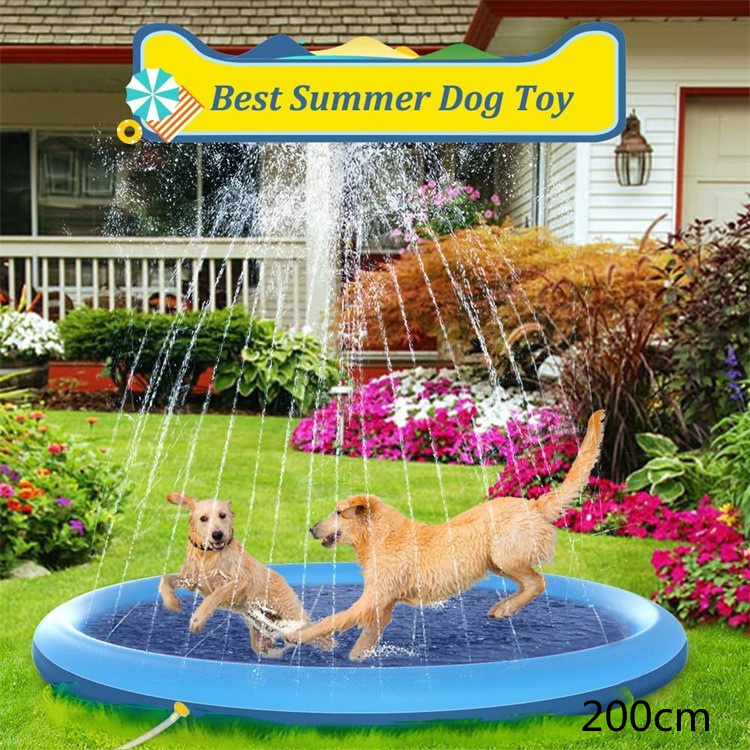 Non-Slip Splash Pad For Pet Dog Pool Summer Outdoor Water Toys Fun Backyard Fountain Play Mat - Image 10