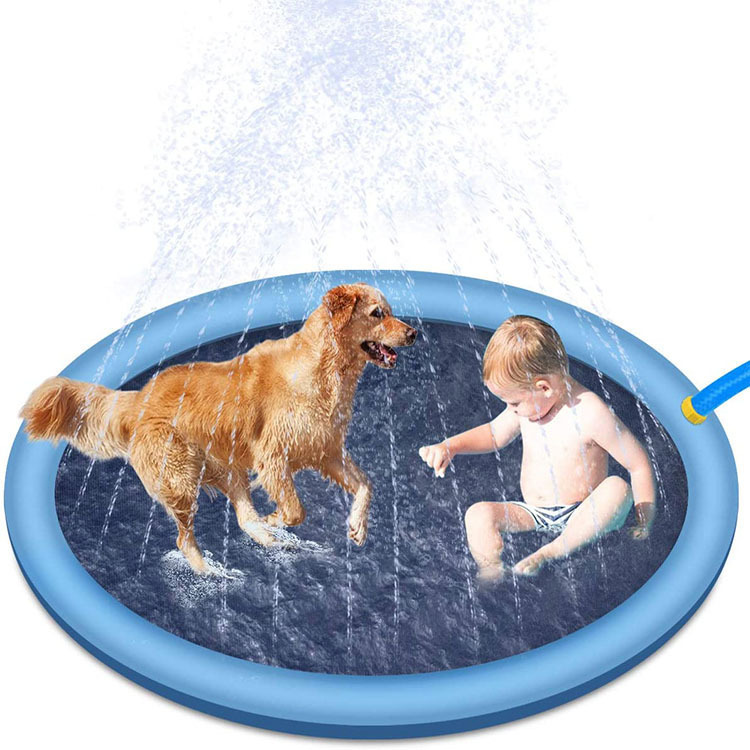 Non-Slip Splash Pad For Pet Dog Pool Summer Outdoor Water Toys Fun Backyard Fountain Play Mat - Image 5