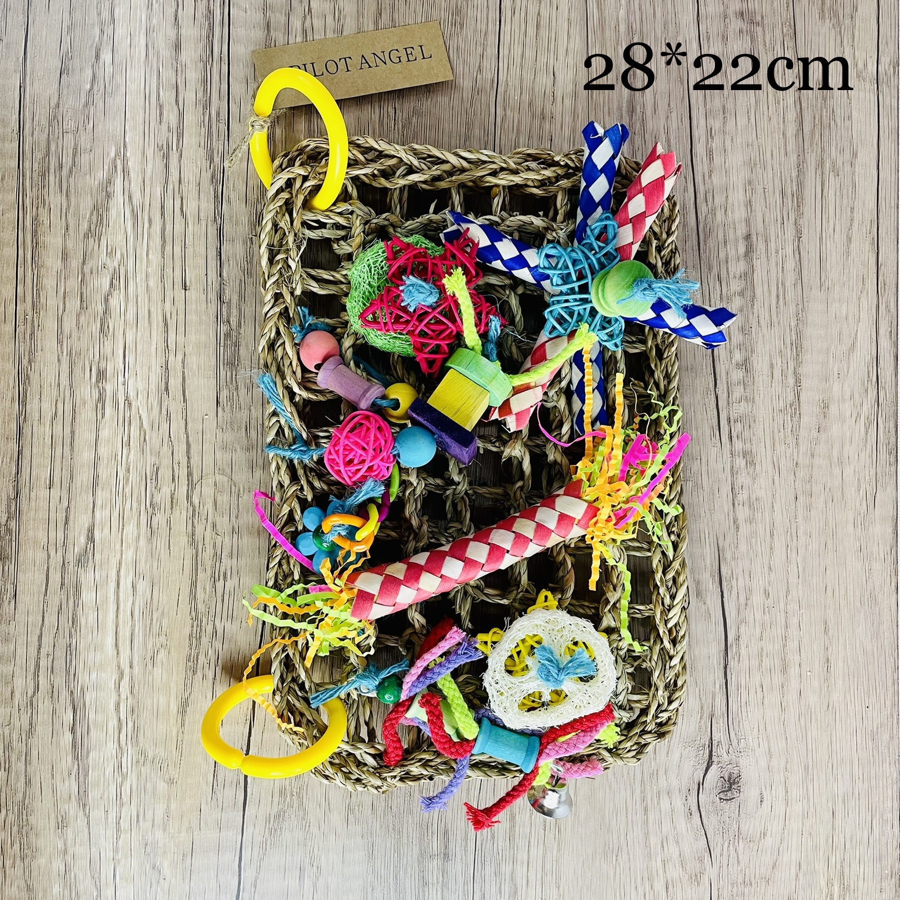 Parrot Toy Woodskin Hand-woven Boredom Cage Supplies - Image 5