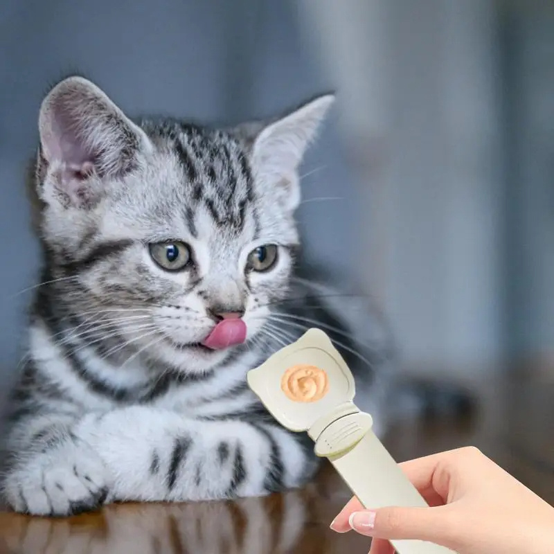 Cat Strip Feeder, Cat Strip Happy Spoon, Cat Wet Food Spoon Portable Cat Feeding Spoon Reuseable Cat Strip Spoon Lickable Pet Feeder Spoon Pets Cat Food Accessories, Cat Strip Squeeze Spoon - Image 7