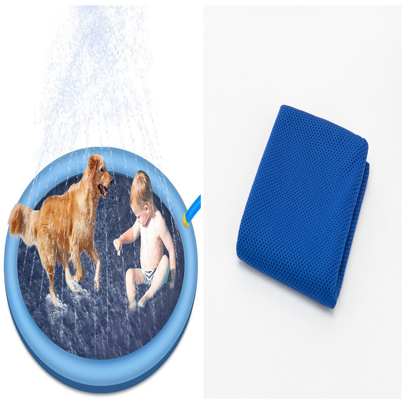 Non-Slip Splash Pad For Pet Dog Pool Summer Outdoor Water Toys Fun Backyard Fountain Play Mat - Image 9