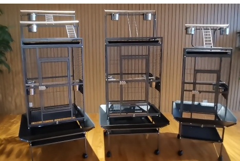 Export cross wire metal iron carbon steel medium and large station pole interactive parrot luxury villa